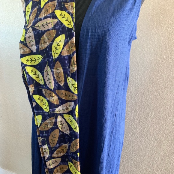 Lularoe Navy Small Joy OS leaf legging set - Picture 2 of 7